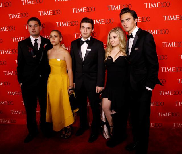 Parkland high school student activists arrive for the TIME 100 Gala. (REUTERS) Parkland high school student activists arrive for the TIME 100 Gala. (REUTERS)