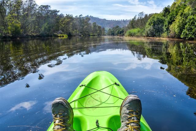While in South Africa, get some chills run up your spine and dare paddle through the river to witness a terrific encounter with crocodiles and hippos. (Shutterstock) While in South Africa, get some chills run up your spine and dare paddle through the river to witness a terrific encounter with crocodiles and hippos. (Shutterstock)