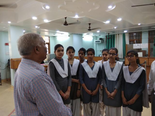 Ahead of UP Board results, students of SKD Academy were seen discussing about upcoming board results 2018 to be declared on Sunday. The students of high school and Intermediate had discussion and counselling session with principal and vice principal. (HT photo) Ahead of UP Board results, students of SKD Academy were seen discussing about upcoming board results 2018 to be declared on Sunday. The students of high school and Intermediate had discussion and counselling session with principal and vice principal. (HT photo)
