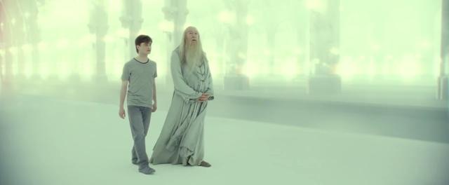 Harry and Dumbledore have a chat at King’s Cross. Harry and Dumbledore have a chat at King’s Cross.