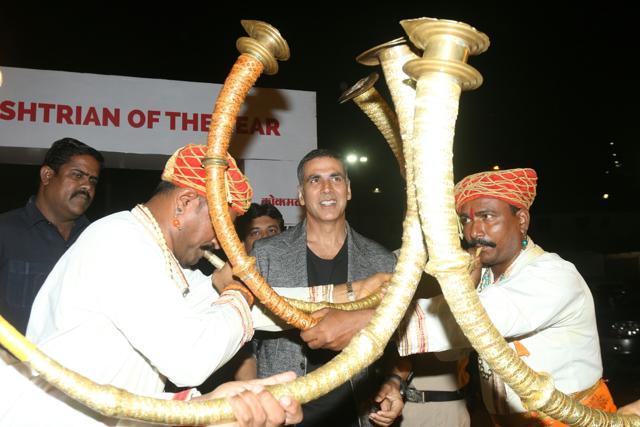 Akshay Kumar at the Lokmat Maharastrian Of The Year award in Mumbai. (IANS) Akshay Kumar at the Lokmat Maharastrian Of The Year award in Mumbai. (IANS)