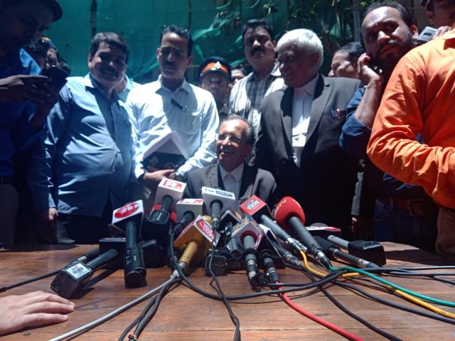 Special Public Prosecutor Pradeep Gharat speaks to media outside the sessions court. (Kunal Patil/HT Photo) Special Public Prosecutor Pradeep Gharat speaks to media outside the sessions court. (Kunal Patil/HT Photo)