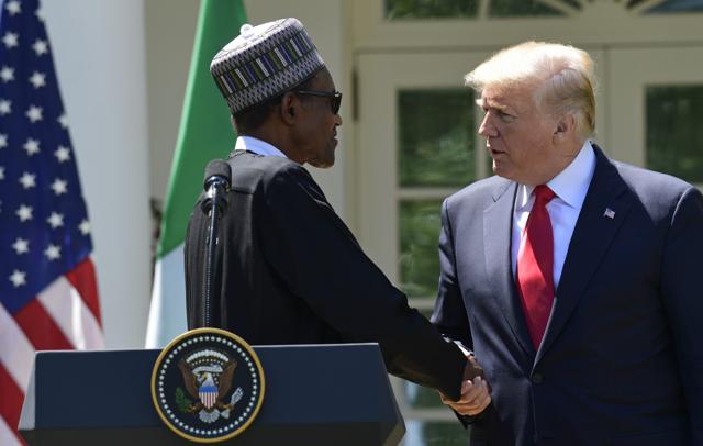 President Donald Trump and Nigerian President Muhammadu Buhari at White House. (AP) President Donald Trump and Nigerian President Muhammadu Buhari at White House. (AP)