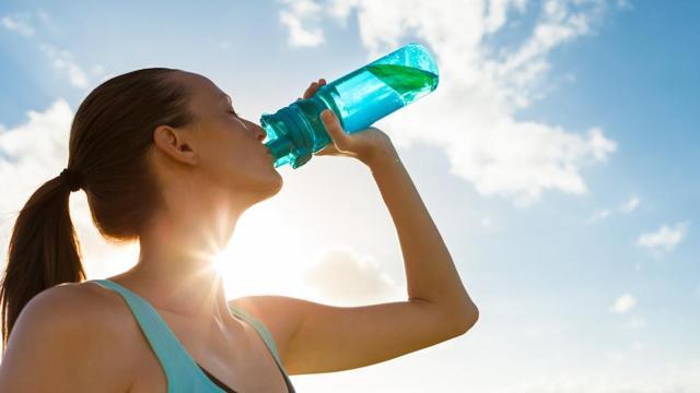 Drink lots of water to keep your skin cells hydrated. (Shutterstock) Drink lots of water to keep your skin cells hydrated. (Shutterstock)