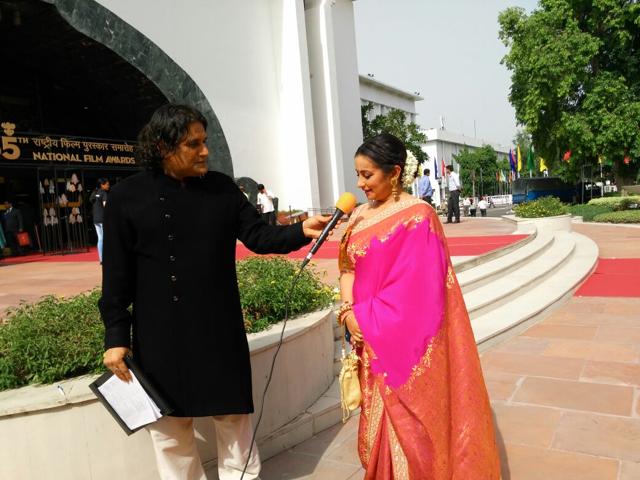 Divya Dutta at the 65th National Film Awards. (Twitter) Divya Dutta at the 65th National Film Awards. (Twitter)