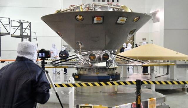 Final tests being conducted of the Insight probe at the Vandenberg Air Force Base. (REUTERS) Final tests being conducted of the Insight probe at the Vandenberg Air Force Base. (REUTERS)