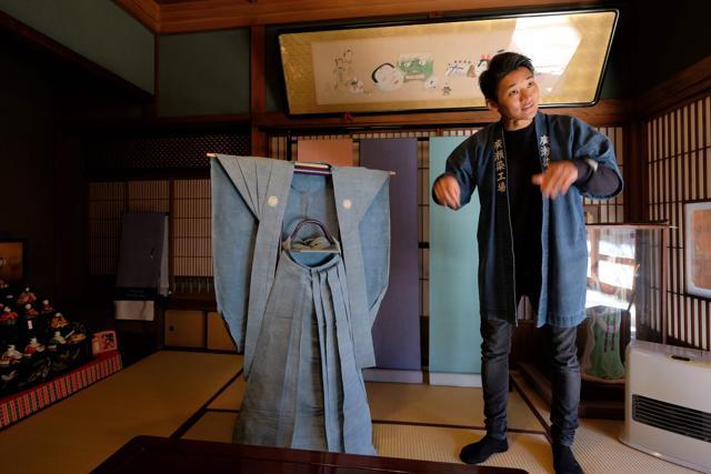 At Tokyo fashion week in March, Saito showcased kimonos for men and women, mixing traditional and unconventional motifs and colours. (AFP) At Tokyo fashion week in March, Saito showcased kimonos for men and women, mixing traditional and unconventional motifs and colours. (AFP)