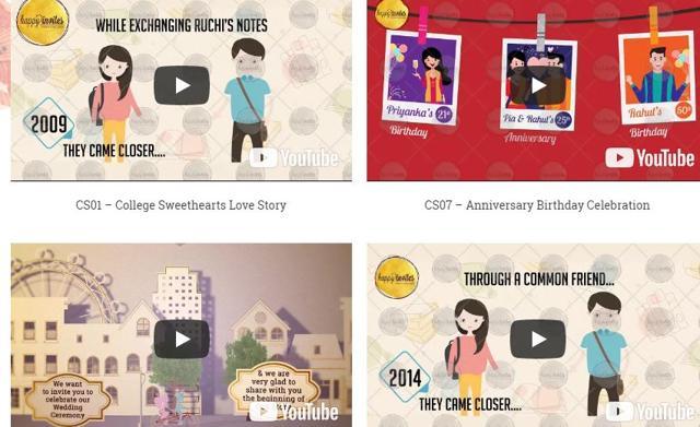 Different options of e-invites in the market today.