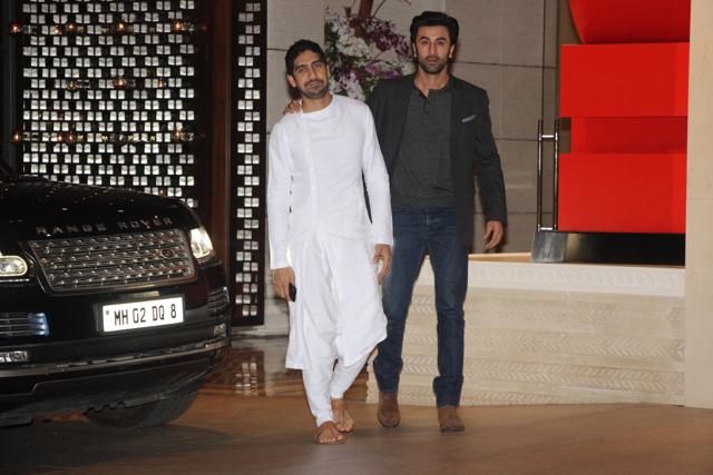 Actor Ranbir Kapoor and director Ayan Mukherjee at the Ambani do. (Viral Bhayani)