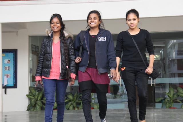 Sheela, Moni and Sunita. (Dheeraj Dhawan/ HT Photo)