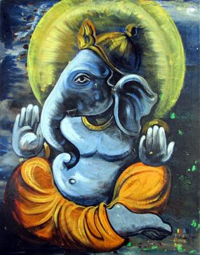 A painting by a Tihar inmate, Afsar.