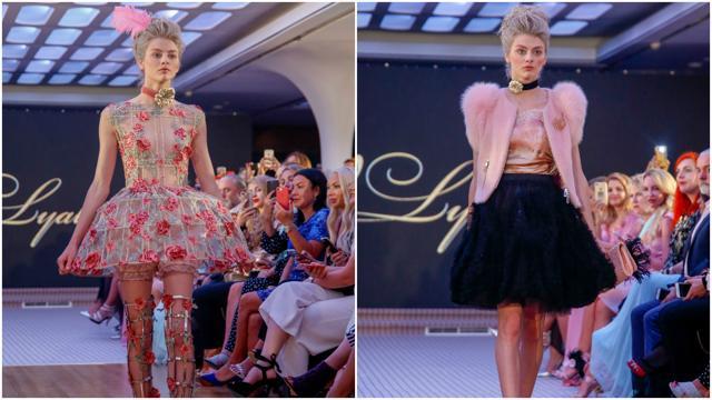Models walk on the catwalk displaying creations by Russian designer Tatiana V. Lyalina during Arab Fashion Week. (AFP) Models walk on the catwalk displaying creations by Russian designer Tatiana V. Lyalina during Arab Fashion Week. (AFP)