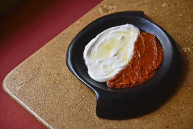 Do not leave without trying the full-bodied harissa and toum with fluffy pita. (Aalok Soni / HT Photo)