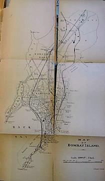A map of Bombay Island. (Anshuman Poyrekar/HT Photo) A map of Bombay Island. (Anshuman Poyrekar/HT Photo)