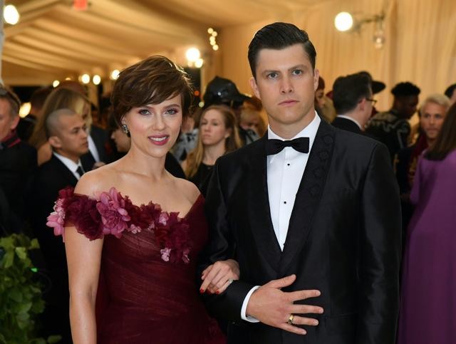 Scarlett Johansson (L) and Colin Jost arrive for the 2018 Met Gala at the Metropolitan Museum of Art in New York. (AFP) Scarlett Johansson (L) and Colin Jost arrive for the 2018 Met Gala at the Metropolitan Museum of Art in New York. (AFP)