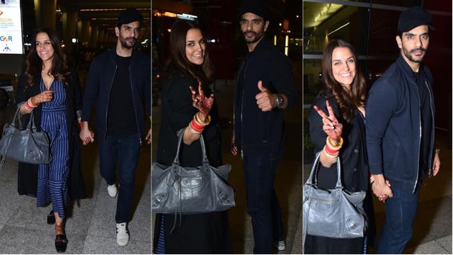 The couple left for the US after their wedding. (Viral Bhayani) The couple left for the US after their wedding. (Viral Bhayani)