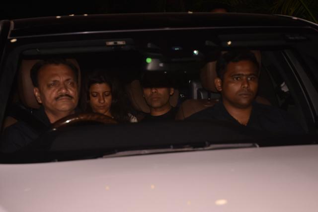 Karan Johar and Zoya Akhtar arrive together for the party. (Viral Bhayani)