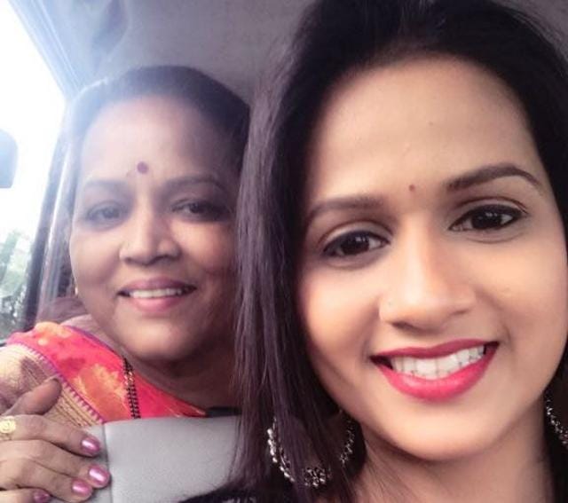 Ashwini from Marathi serial Katti Batti with mom Seema Kasar