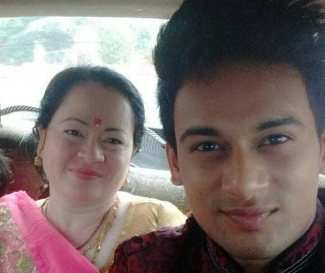 Ajinkya from Marathi serial Vithu Mauli with his mom Ujwala Raut
