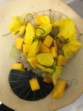 Amaltas salad with quinoa and mango. Amaltas salad with quinoa and mango.