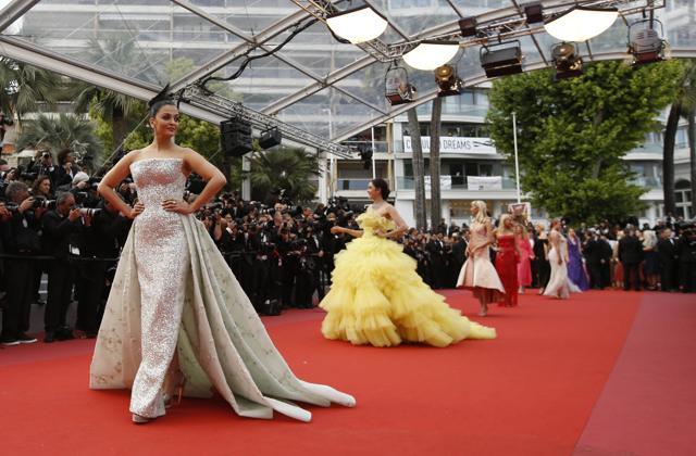 Aishwarya Rai arrives for her second red carpet appearance at Cannes Film Festival. (REUTERS) Aishwarya Rai arrives for her second red carpet appearance at Cannes Film Festival. (REUTERS)