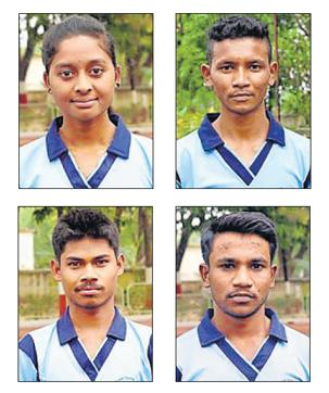 Clockwise from left: Manisha Dhurve, Parmesh Aale, Umakant Madavi and Kavidas Katmode.