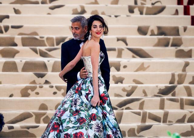 George and Amal Clooney arrive at the Metropolitan Museum of Art Costume Institute Gala (Met Gala). (REUTERS) George and Amal Clooney arrive at the Metropolitan Museum of Art Costume Institute Gala (Met Gala). (REUTERS)