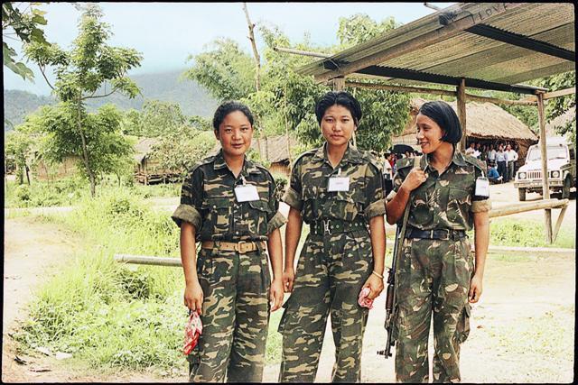 Soldiers of Nagaland’s NSCN guarding a council meeting on 4 May 1999. (Prakash Singh/HT Photo) Soldiers of Nagaland’s NSCN guarding a council meeting on 4 May 1999. (Prakash Singh/HT Photo)