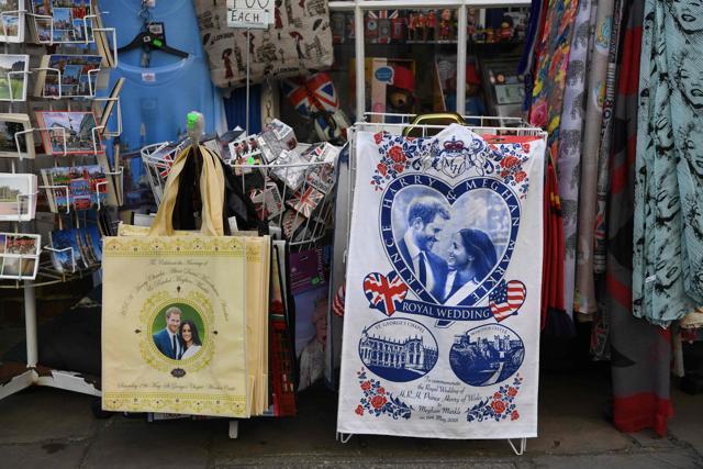 Royal Wedding Souvenirs in a gift shop in Windsor on May 18, 2018, the day before the Royal wedding. (AFP) Royal Wedding Souvenirs in a gift shop in Windsor on May 18, 2018, the day before the Royal wedding. (AFP)