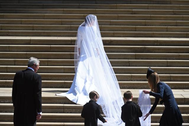 Meghan Markle arrives at St George's Chapel in Windsor Castle for her royal wedding ceremony to Britain's Prince Harry, in Windsor, Britain, 19 May 2018. (REUTERS) Meghan Markle arrives at St George's Chapel in Windsor Castle for her royal wedding ceremony to Britain's Prince Harry, in Windsor, Britain, 19 May 2018. (REUTERS)