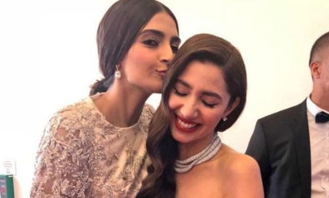 Sonam Kapoor and Mahira Khan at Cannes.