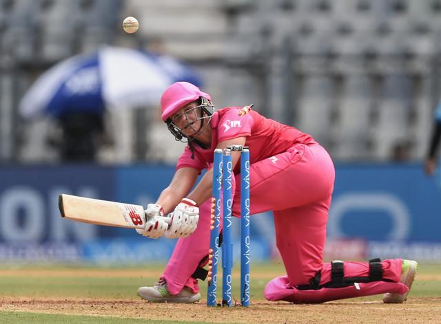 Trailbrazers batsman Suzie Bates gets dismissed during the IPL 2018 women’s one-off T20 encounter. (PTI) Trailbrazers batsman Suzie Bates gets dismissed during the IPL 2018 women’s one-off T20 encounter. (PTI)