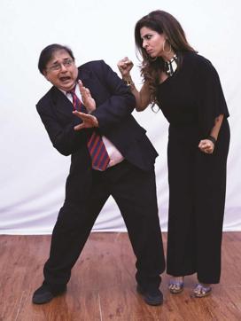 Actors Rakesh Bedi and Tanaaz Irani in a scene from the play Wrong Number. Actors Rakesh Bedi and Tanaaz Irani in a scene from the play Wrong Number.
