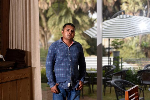 ‘When we first heard about the solar power project, we didn’t think it made sense,’ says Mahesh Solanki, who owns a 36-room beach resort and two ice factories in Diu. ‘But now we are seeing how it has actually helped. My fully AC hotel with pool and lifts runs all day as normal, and I’m paying less for the power.’ (Satyabrata Tripathy / HT Photo)