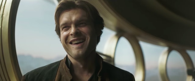 You’d never know it from the trailers, but Alden Ehrenreich has a charming presence as Han Solo. You’d never know it from the trailers, but Alden Ehrenreich has a charming presence as Han Solo.