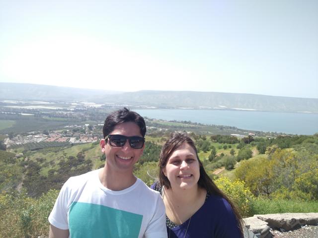 Pushkar with his friend Danielle along the Sea of Galilee (HTPHOTO) Pushkar with his friend Danielle along the Sea of Galilee (HTPHOTO)