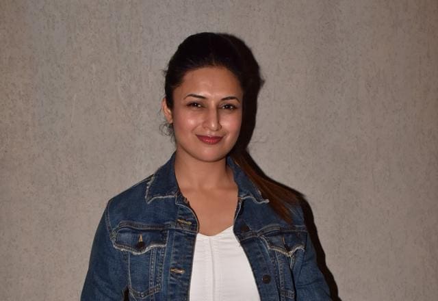 Divyanka Tripathi at he party. (Viral Bhayani)