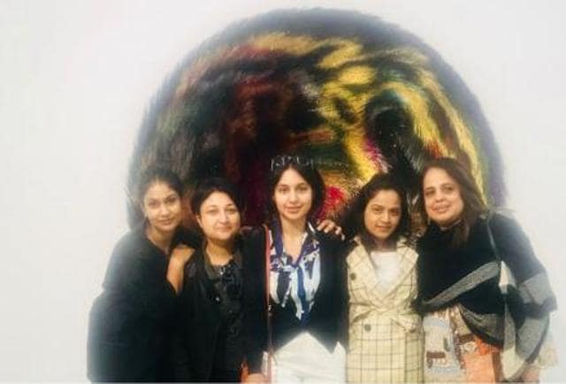 Sharmistha Ray (second from left) with artists from India. Sharmistha Ray (second from left) with artists from India.