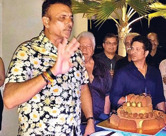 Ravi Shastri and Sachin Tendulkar. Ravi Shastri and Sachin Tendulkar.