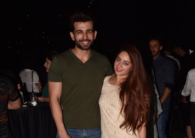 Jay Bhanushali with wife Mahi Vijj. (Viral Bhayani)