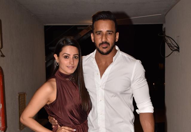 Rohit Reddy and Anita Hassnandani at their party. (Viral Bhayani)