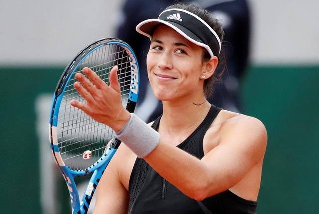 Garbine Muguruza celebrates winning her first round match against Svetlana Kuznetsova. (REUTERS) Garbine Muguruza celebrates winning her first round match against Svetlana Kuznetsova. (REUTERS)