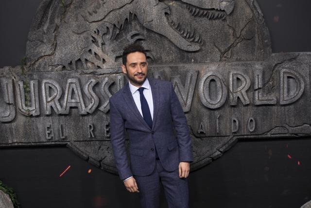 Spanish film director Juan Antonio Bayona poses for the media during the premiere of the film Jurassic World: Fallen Kingdom in Madrid, May 21, 2018. (AP) Spanish film director Juan Antonio Bayona poses for the media during the premiere of the film Jurassic World: Fallen Kingdom in Madrid, May 21, 2018. (AP)