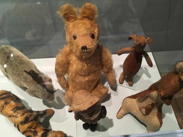 Toys made by the Teddy Toy Company around 1930 and are early examples of Winnie-the-Pooh merchandise. (AP)