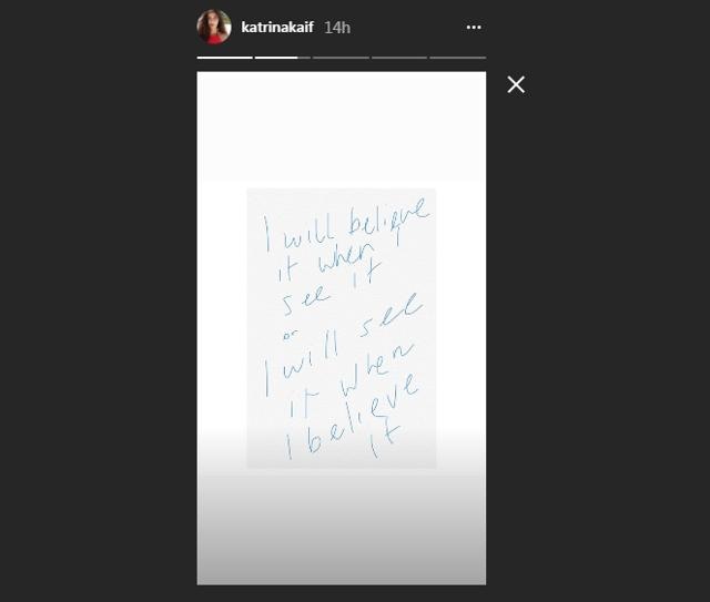 This is what Katrina Kaif wrote on Instagram. (Instagram/katrinakaif) This is what Katrina Kaif wrote on Instagram. (Instagram/katrinakaif)