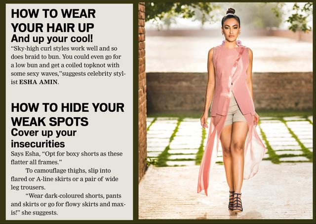 Top, Rohit Gandhi + Rahul Khanna; shorts, Elisha Wadhwani; sandals, Mango; earrings, Bijoux by Priya Chandna (Shivamm Paathak )