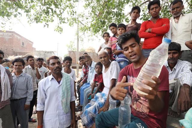 The villagers say it is contaminated water that is causing the disease to spread. (HT Photo)