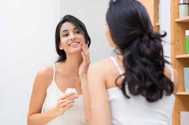 Opt for water-based moisturisers in summer. (Shutterstock) Opt for water-based moisturisers in summer. (Shutterstock)