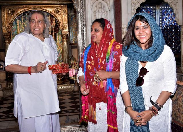 Producer Ekta Kapoor at Kale Hanuman temple in Jaipur. Her latest film, Veere Di Wedding, is setting new records at the box office. (IANS) Producer Ekta Kapoor at Kale Hanuman temple in Jaipur. Her latest film, Veere Di Wedding, is setting new records at the box office. (IANS)