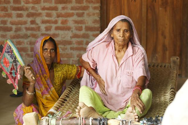 Vidya Devi, 62, is suffering from cancer and her condition is stated to be critical. (HT Photo)